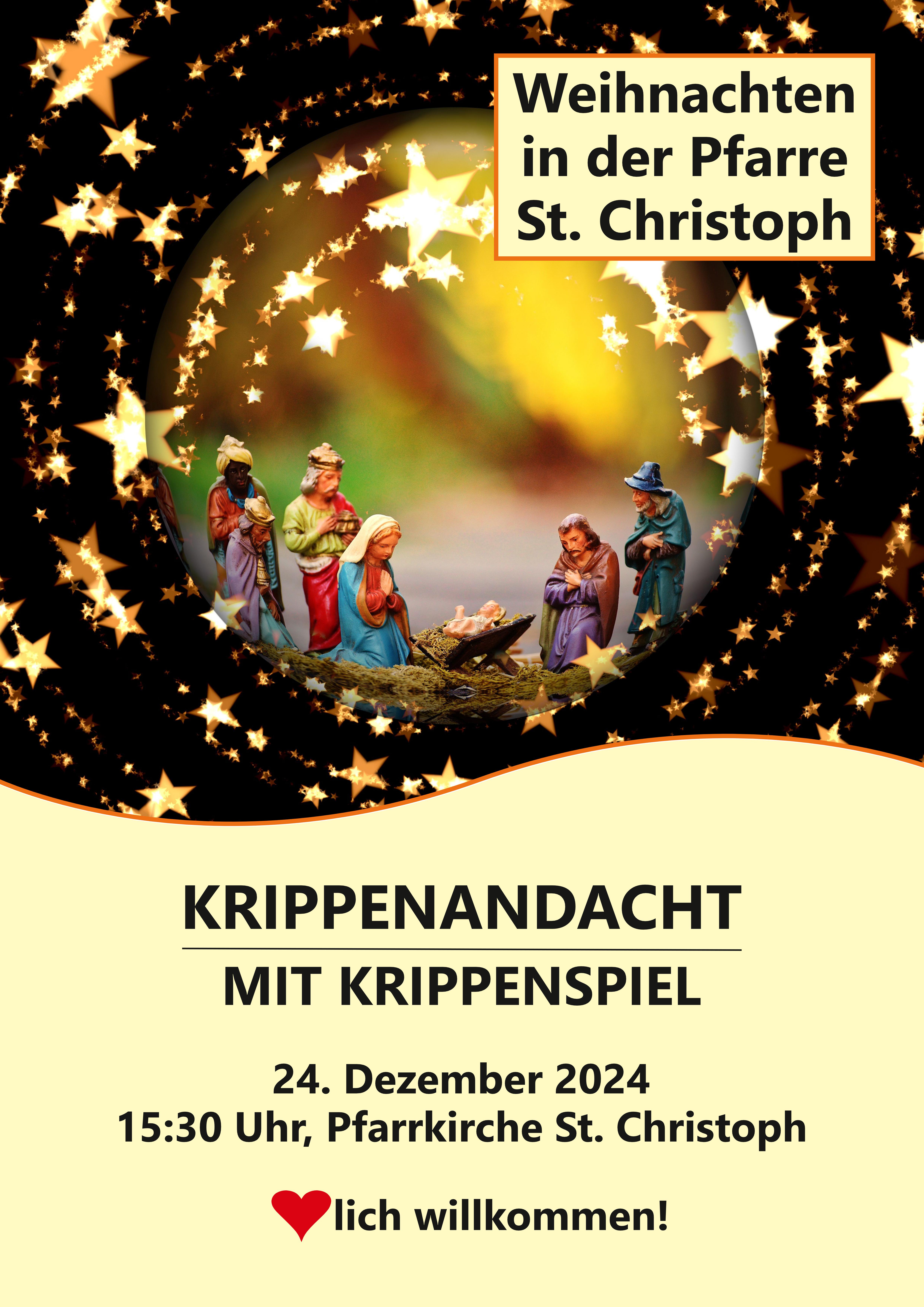 Plakat Krippenandacht