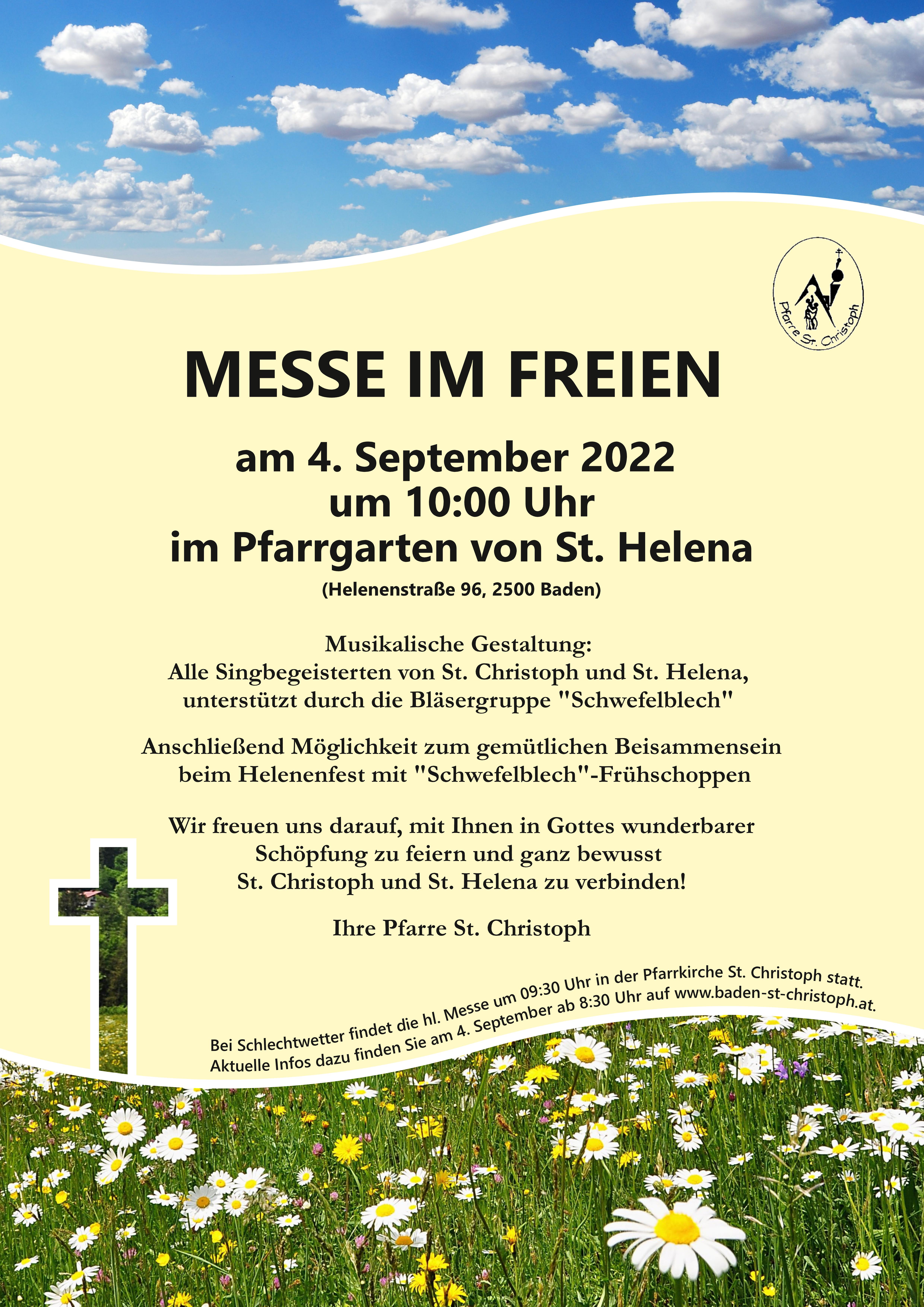 Plakat Messe im Freien